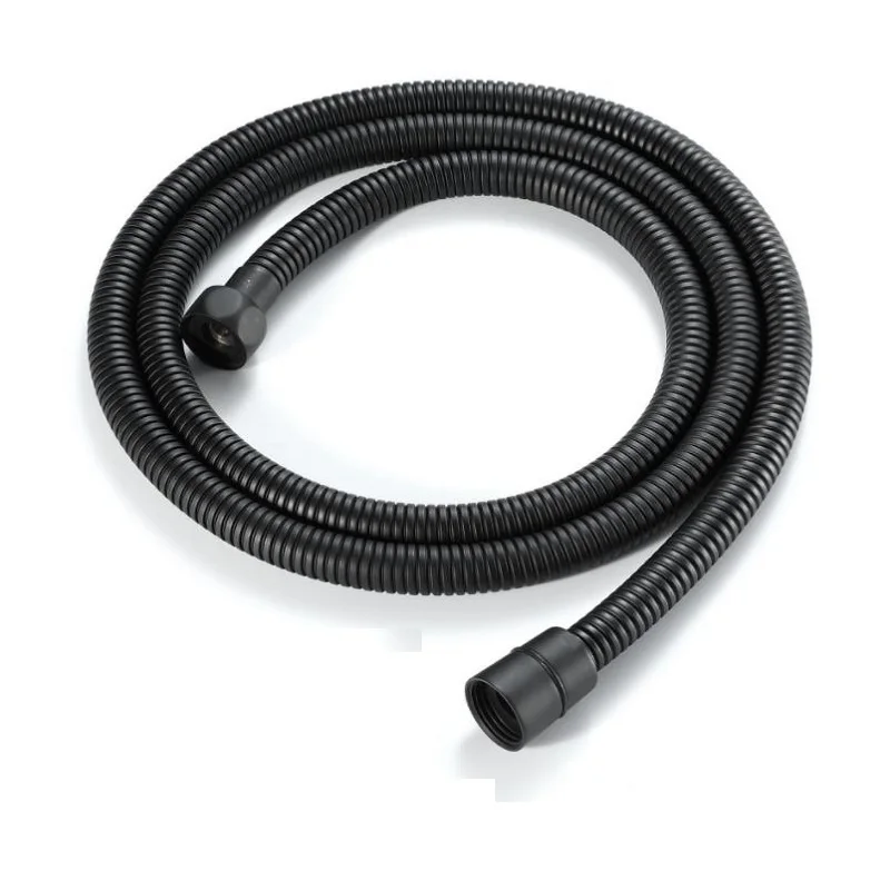 Cabezal de ducha de mano de alta presión, conjunto de ducha montado en la pared con manguera y soporte de ducha, acero inoxidable 304, negro mate