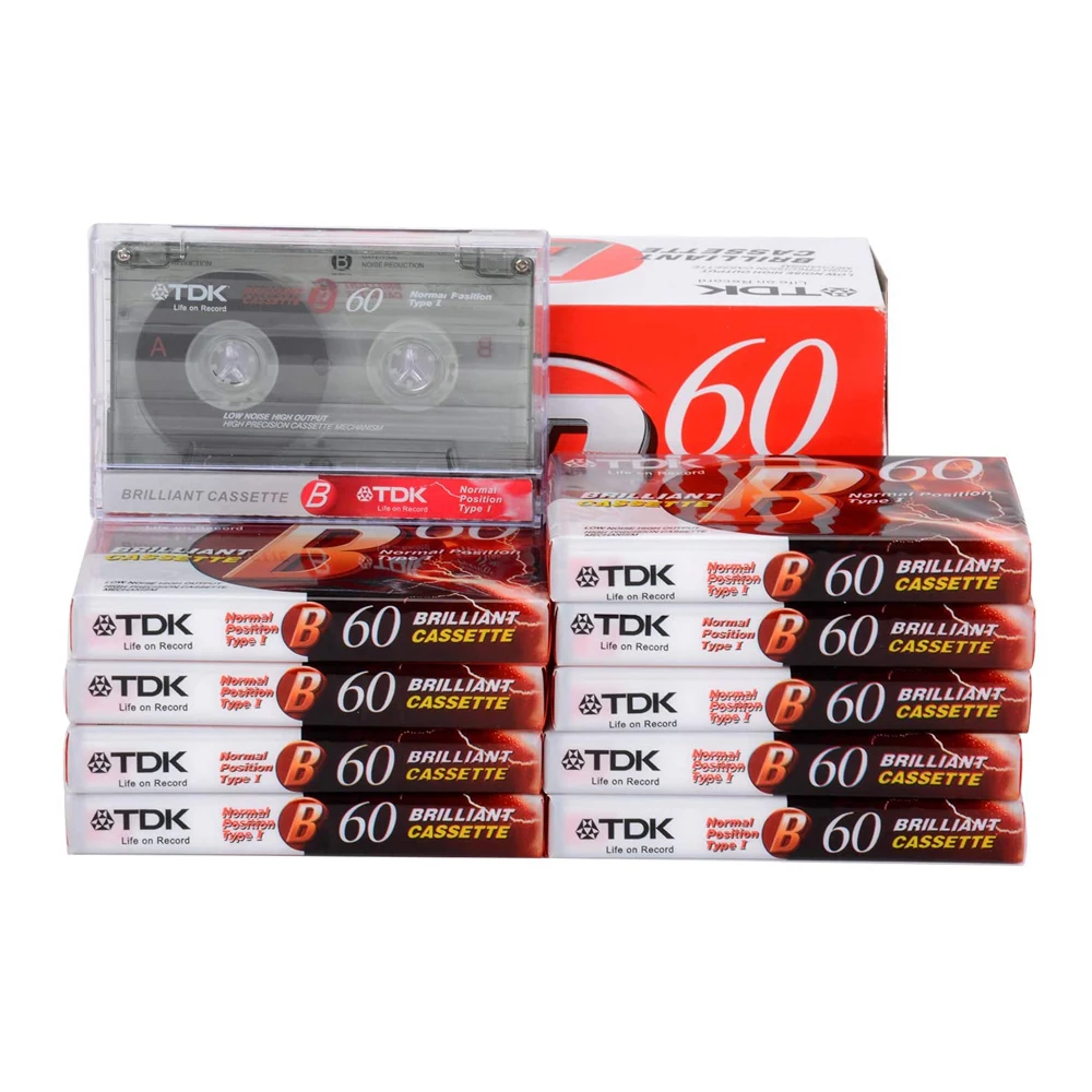 60 Minutes Standard Cassette Blank Tape Player Empty  Magnetic Audio Tape Recording For Speech Music Recording MP3  CD/DVD