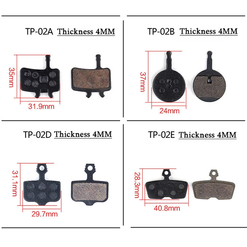 2 pares (4 peças) pastilhas de freio a disco para bicicleta mtb, pastilhas de freio semi-metálicas para shimano sram avid hayes magura fórmula zoom