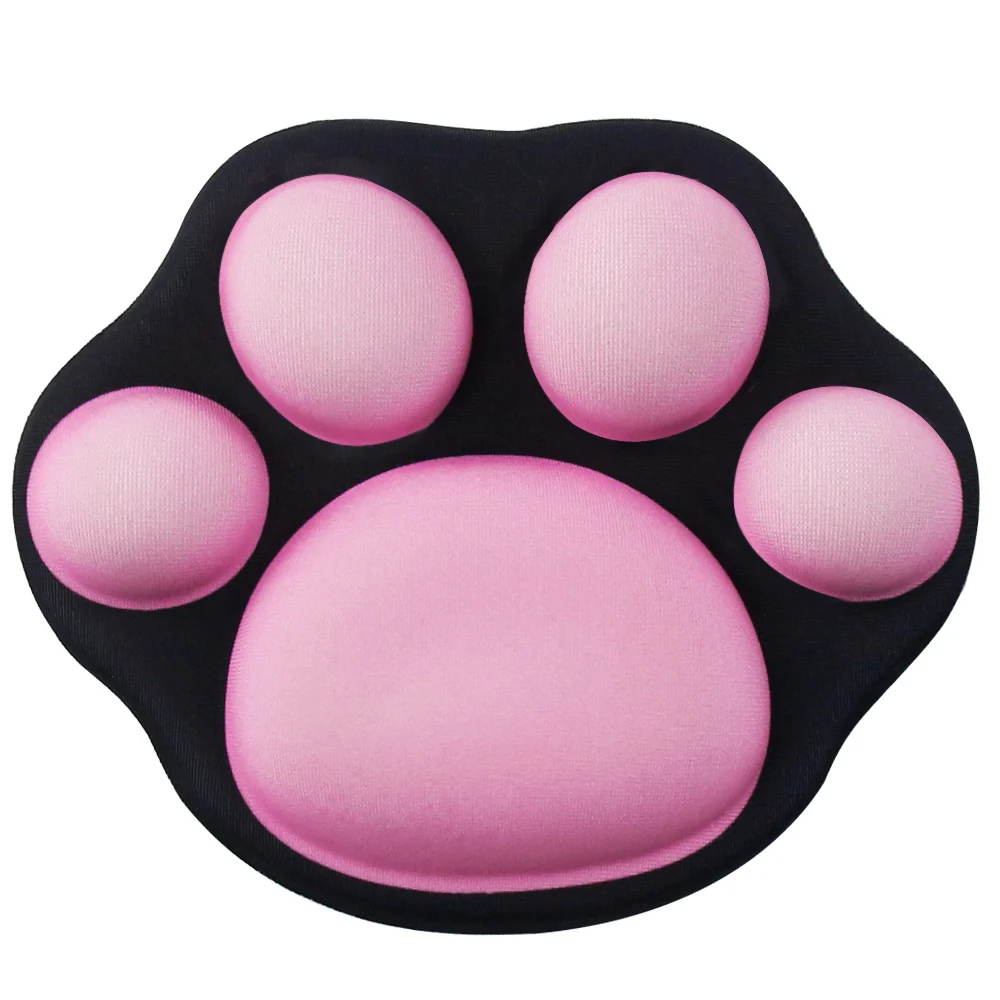 EXCO Cute Cat Paw Shape Wrist Rest Pad Mouse Wrist Support Pads Soft Comfort Hand Rest Mat for Office Computer Laptop Mouse Pads