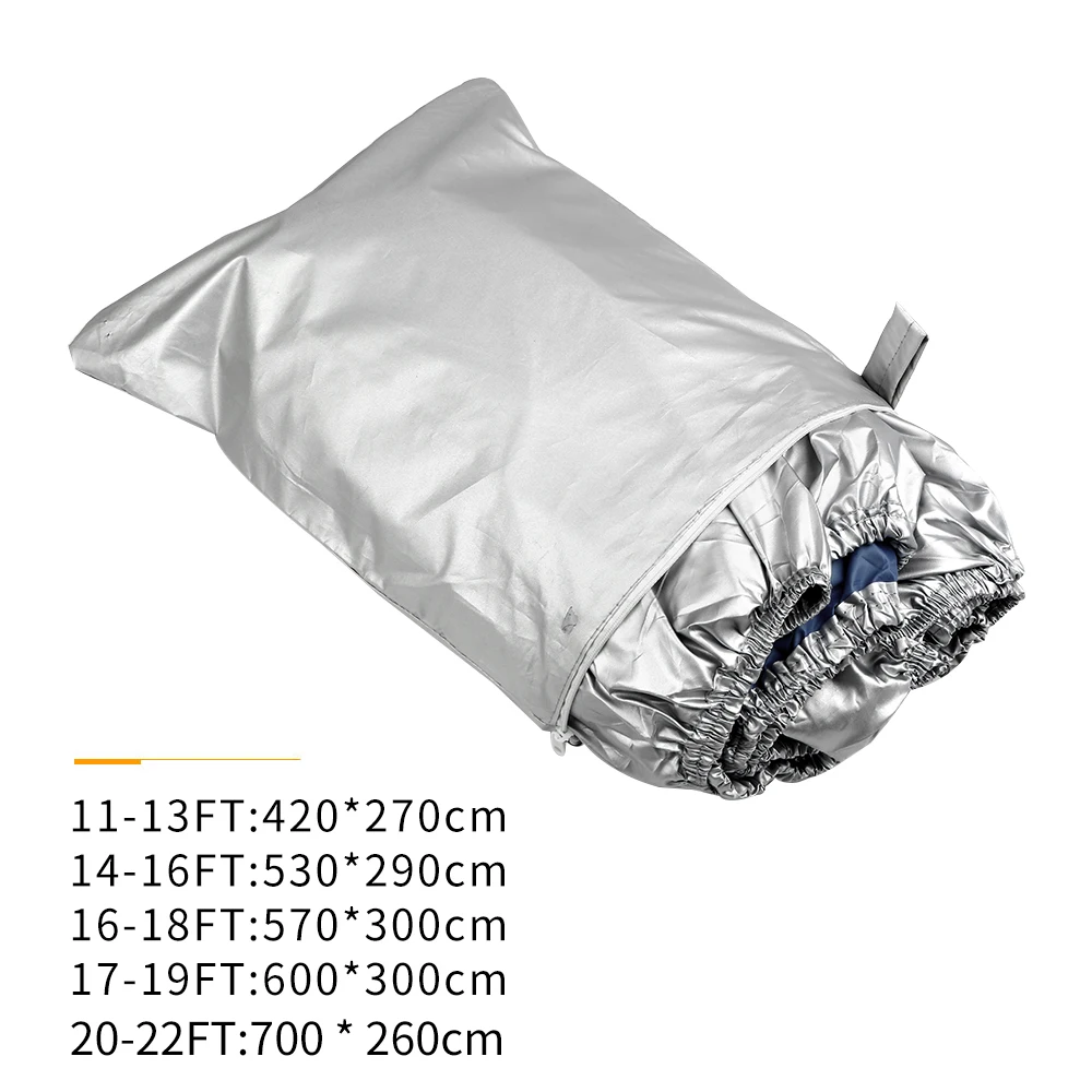 Boat Cover Anti-UV Waterproof Heavy Duty 300D Marine Trailerable Canvas Boat Accessories barco Cover Tear Proof New