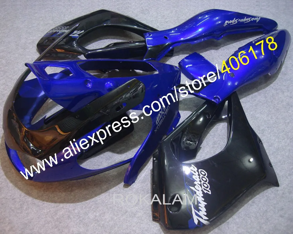 Customized 97-07 YZF1000R Motofairing For Yamaha YZF 1000R Thunderace 1997-2007 Blue Black Sport Bike Fairings