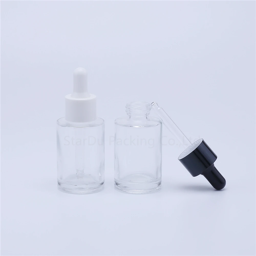 30ml Transparent Glass Bottle With Dropper For Essential Oil Bottles , 30cc Empty Perfume Bottles 200pcs