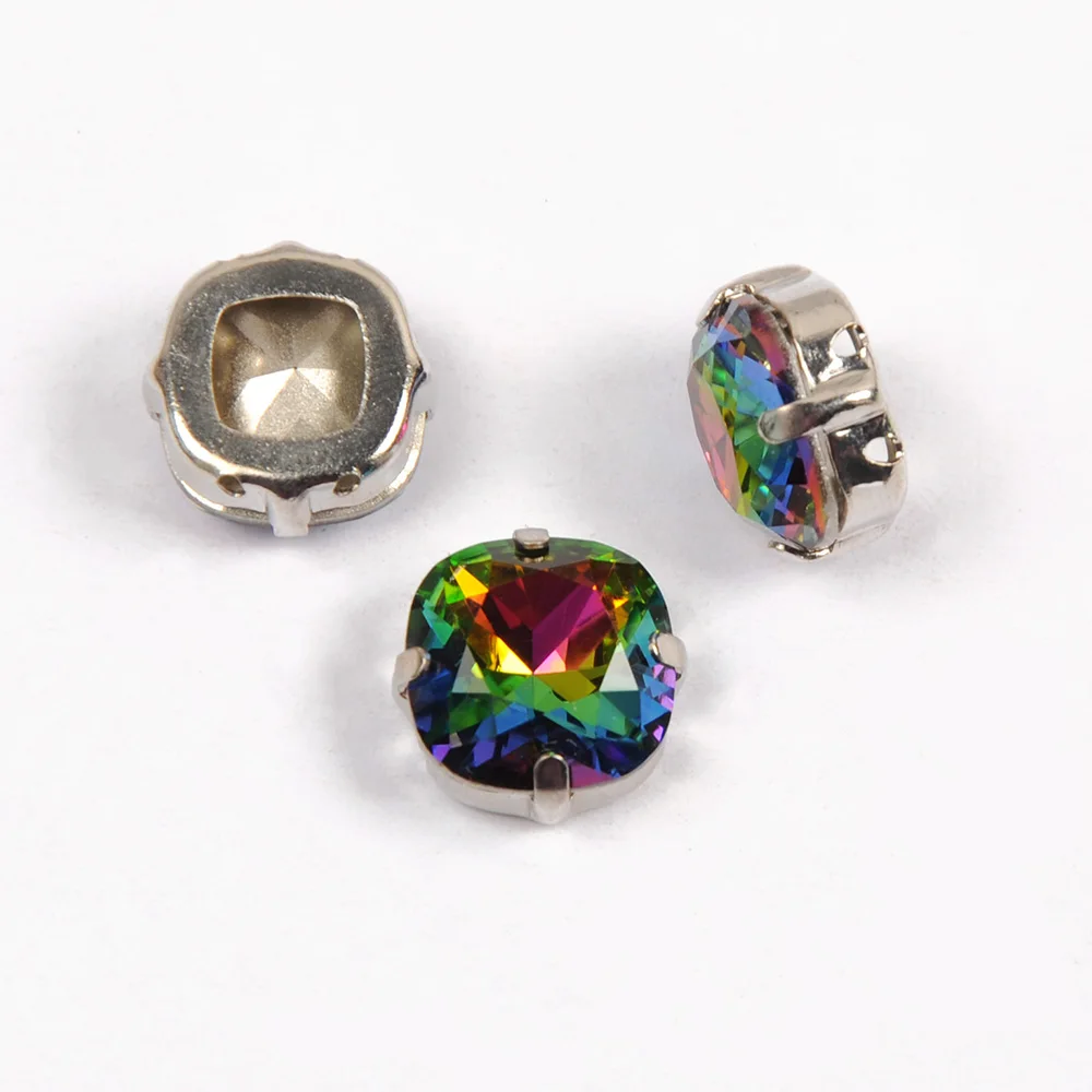 YANRUO 4470 Kissenförmige Strasssteine in allen Farben mit hochwertiger silberner Metallfassung für Hochzeitskleider – Detail 16