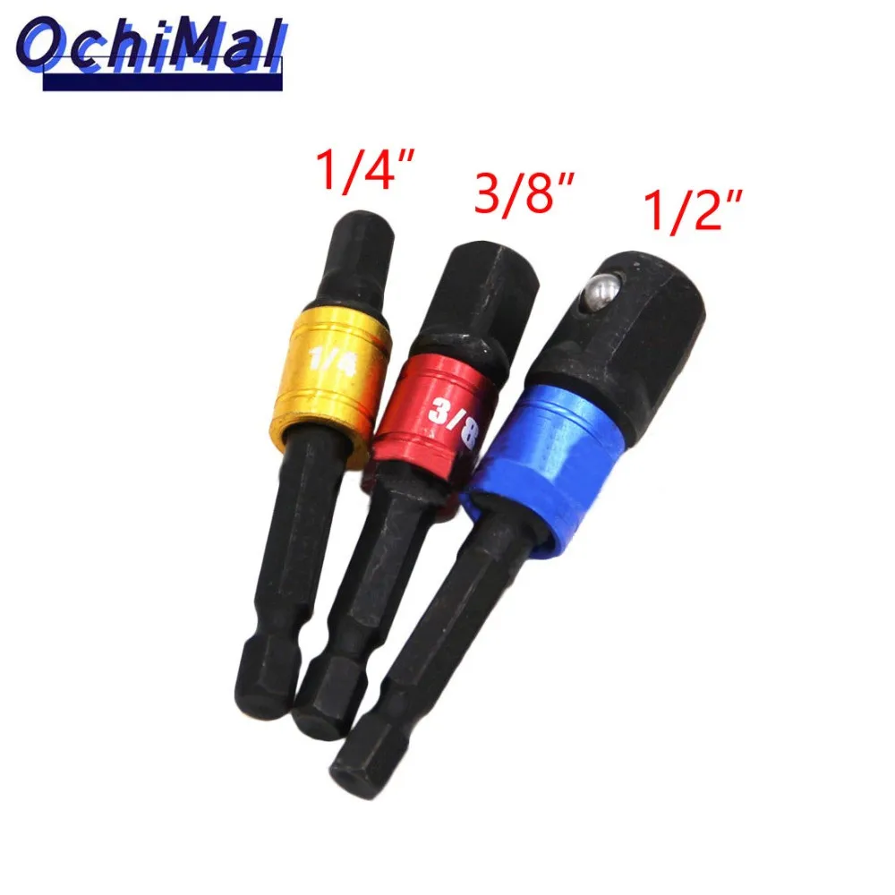 1pc Chrome Vanadium Steel Socket Adapter Hex Shank to 1/4