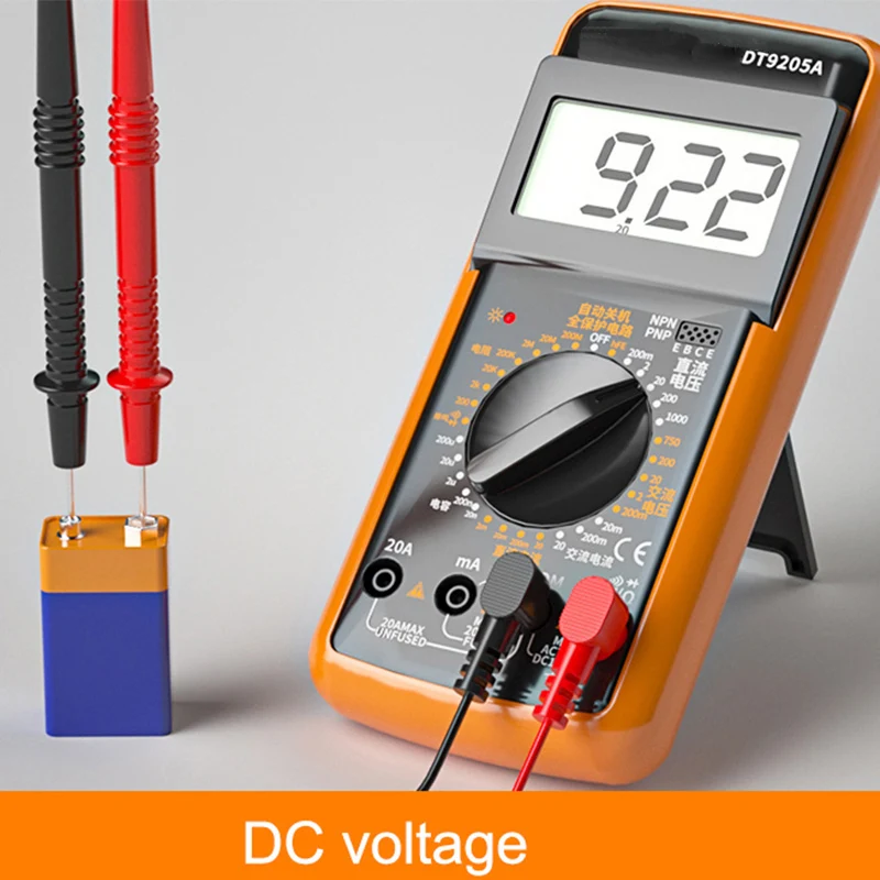 9205A Professional Digital Multimeter AC DC Voltage Current Resistance Capacitance HFE Diode Buzzer DMM Electrician Tool Tester