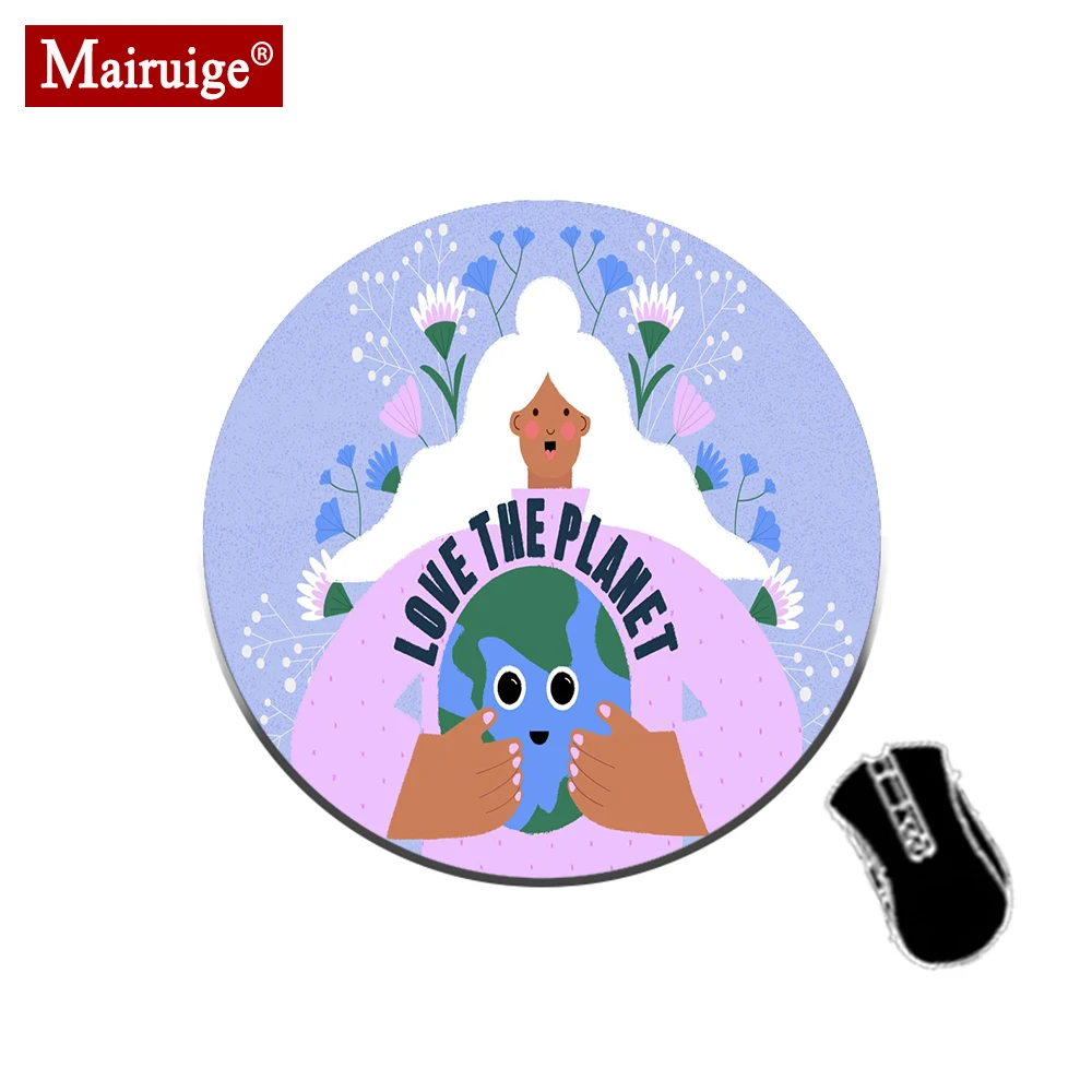 MRGLZY 20X20/22X22CM Drop Shipping Creative Kawaii Girl Small Mouse Pad MousePads Rubber PC Gaming Accessories Desk Mat Carpets