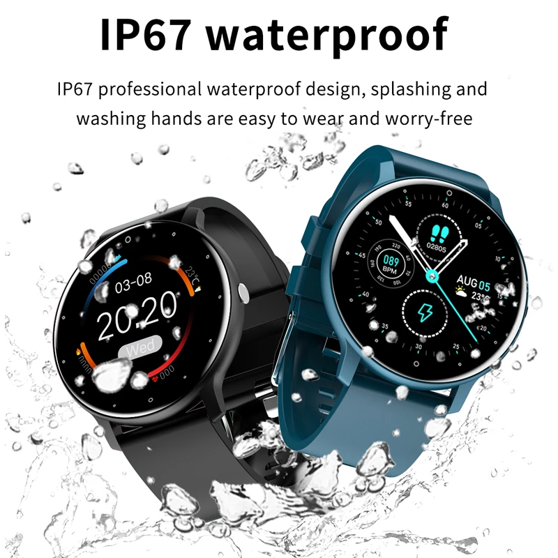 LIGE-reloj inteligente para mujer, accesorio de pulsera resistente al agua IP67 con pantalla táctil, Bluetooth, compatible con Android e iOS, 2023