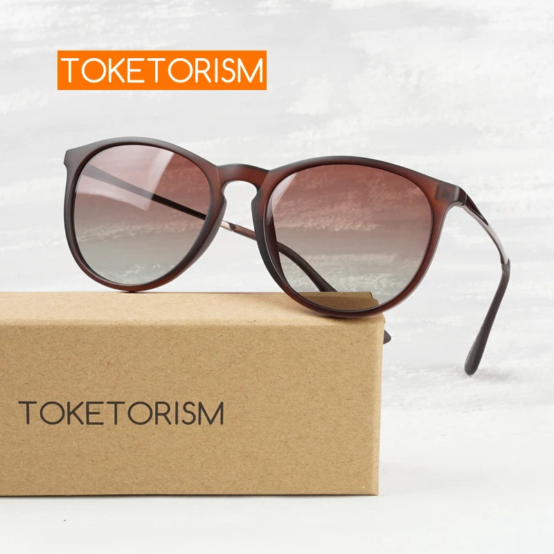 

Toketorism Fashion TR90 Frame Sun glasses for Men Polarized Female Gradient Sunglasses Driving Glasses