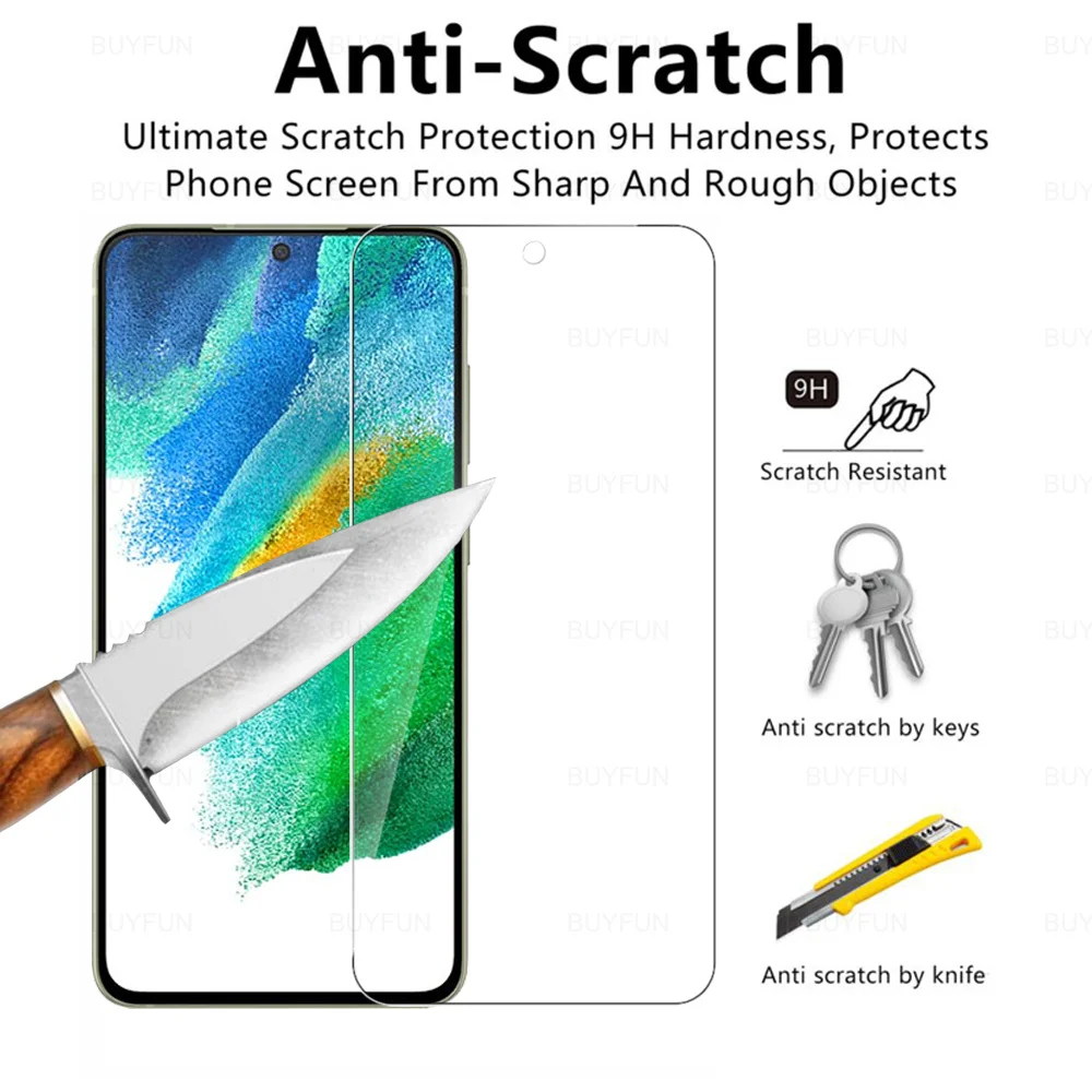 4 pçs 9h caso de vidro temperado para samsung galaxy s21 fe 5g protetor de tela para samsung s21 s20 fe 4g 5g capa de película protetora