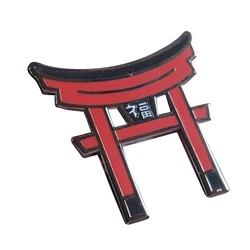 Japanese Red Gate enamel pin