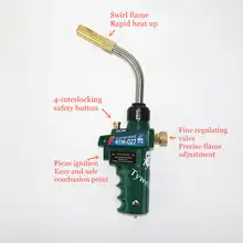 Braze MAPP Gas Torch Propane Soldering Burner with Piezo Ignition #2