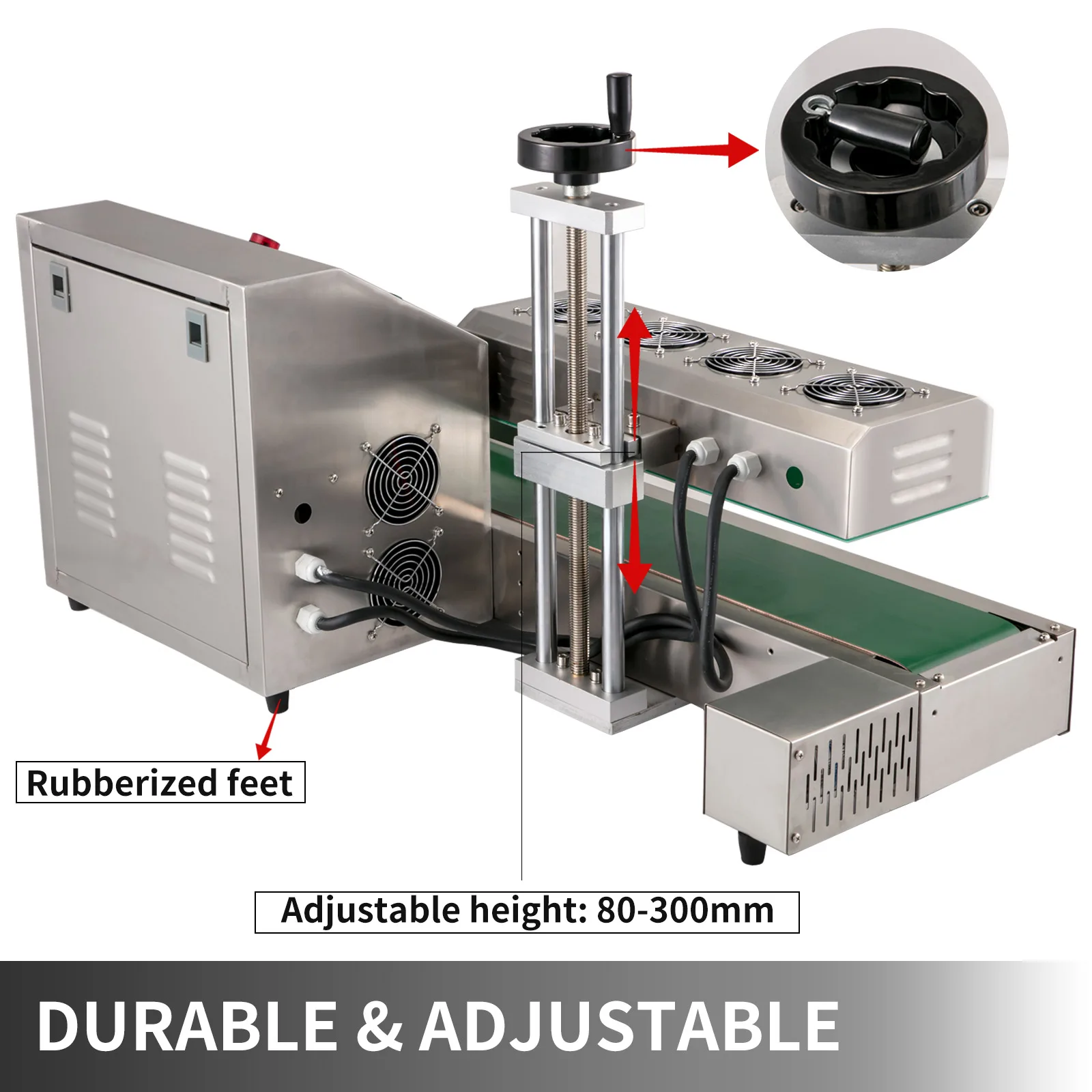 Sigillatrice per bottiglie a induzione VEVOR 110V LX-6000 diametro tappo 0.8-3.1 pollici termosaldatrice continua per bottiglie da 80-300mm