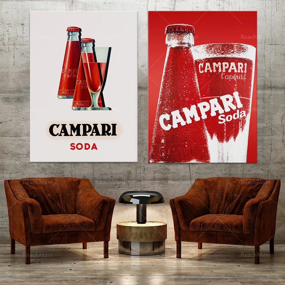 Affiche de téléchargement numérique de publicité rétro Campari Soda Impression de Campari amer