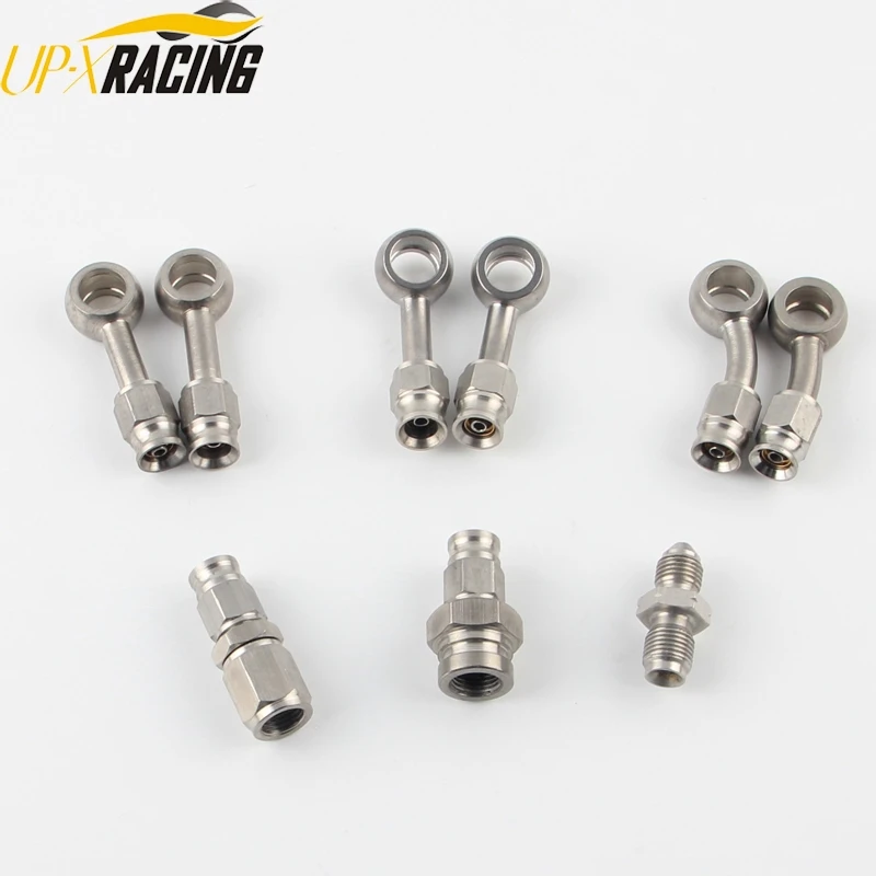 car motorcycle Motor Bike hydraulic PTFE brake hose stainless steel swivel banjo fitting turbo oil line Fitting AN3  end