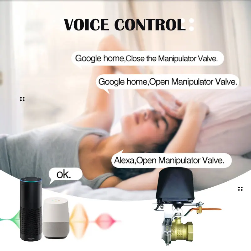 Trabalho automático com sensor de água alexa smartthings yandex tuya vida inteligente válvula de gás wifi controle app controlador de água zigbee