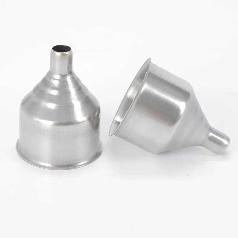 100pcs/lot Stainless Steel Mini Funnels For All kinds Of Hip Flasks Multipurpose Funnel For Bottles Oil Funnel