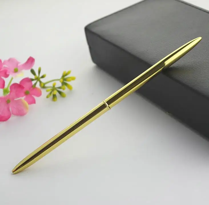 100pcs Arrival Stainless steel rod rotating metal ballpoint pen commercial gift stationery SN833