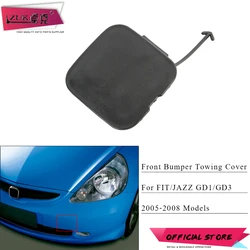 ZUK-cubierta de gancho de remolque de parachoques delantero, tapa de gancho de transporte para HONDA FIT JAZZ 2005 2006 2007 2008 GD1 GD3 OE #71104-SAA-900, Color Base