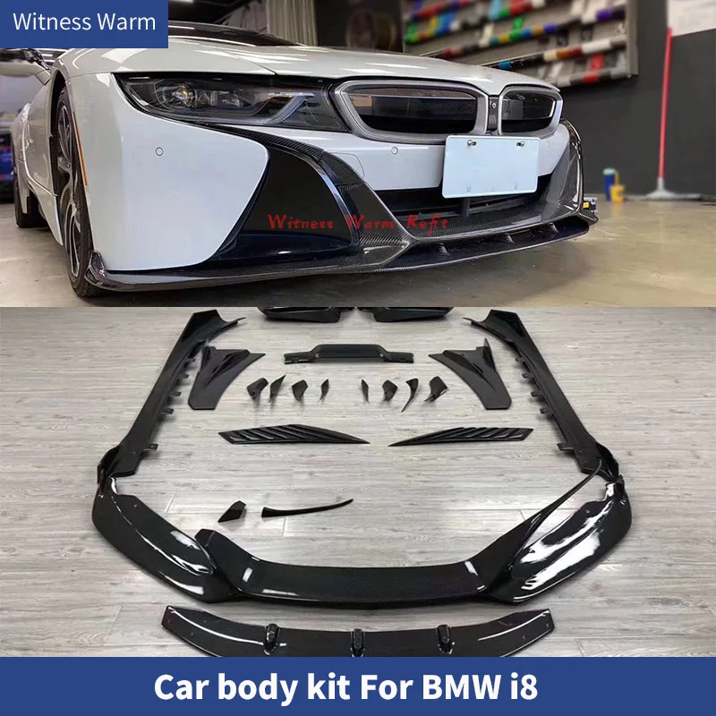 

for Bmw I8 Forged/carbon Fiber Front Lip Rear Bumper Diffuser Spoiler Splitters Side Skirts Trunk Rear Spoiler Wing I8 Body Kit