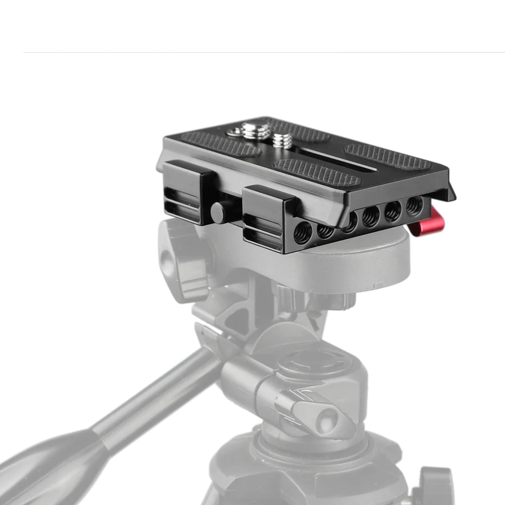 CAMVATE Quick Release Plate Clamp Camera Baseplate For Camera Cage Manfrotto 577/ 501/ 504/ 701 Tripod, Rail, Stabilizer