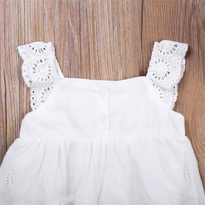 Newborn Infant Baby Girl Infant Lace Romper Jumpsuit Bodysuit Clothes Outfit white baby girl bodysuit mini dress lace hollow out