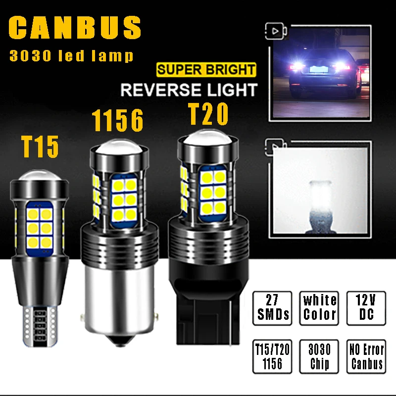 1pcs P21W 1156 Canbus Car Bulb T20 7440 W16W Beleuchtung Auto 921 Lamp Led Reverse Backup Lighting for Mercedes C Class W204 C63