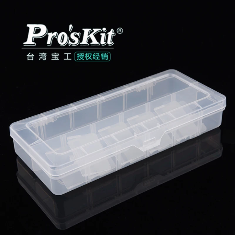 

Proskit 203-132F movable anti-fall parts component box plastic tool box storage art box 12 grid practical component storage box