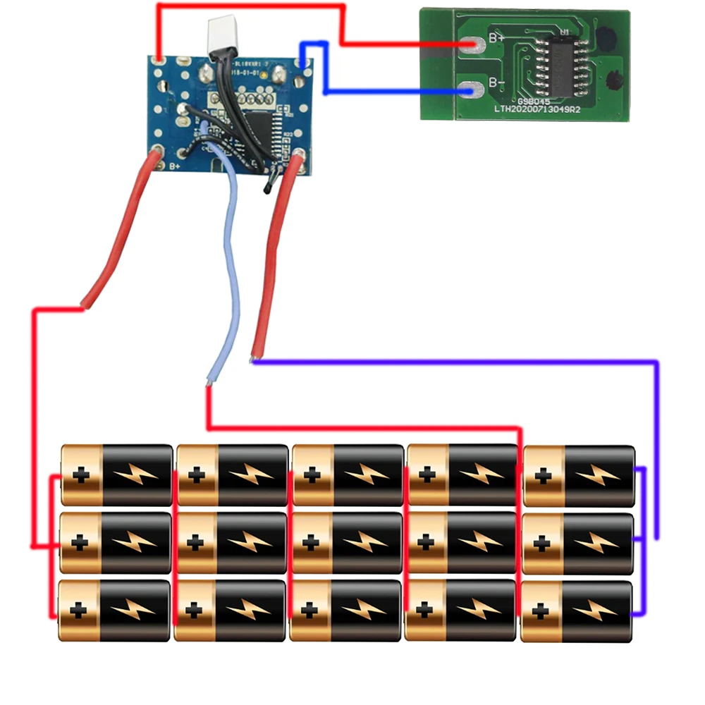 แบตเตอรี่พลาสติกเคสชุดชาร์จวงจรป้องกันPCBสำหรับMakita 18Vแบตเตอรี่BL1840 BL1850 BL1830 BL1860 LXT 400