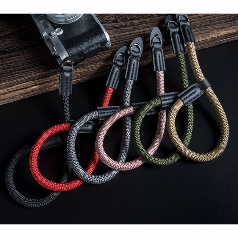 حزام يد يدوي من النايلون لكاميرا رقمية لايكا M10 Q QP ، CL Canon G7XIII M6II G5X2 M200 R50 R7 سوار معصم مضفر