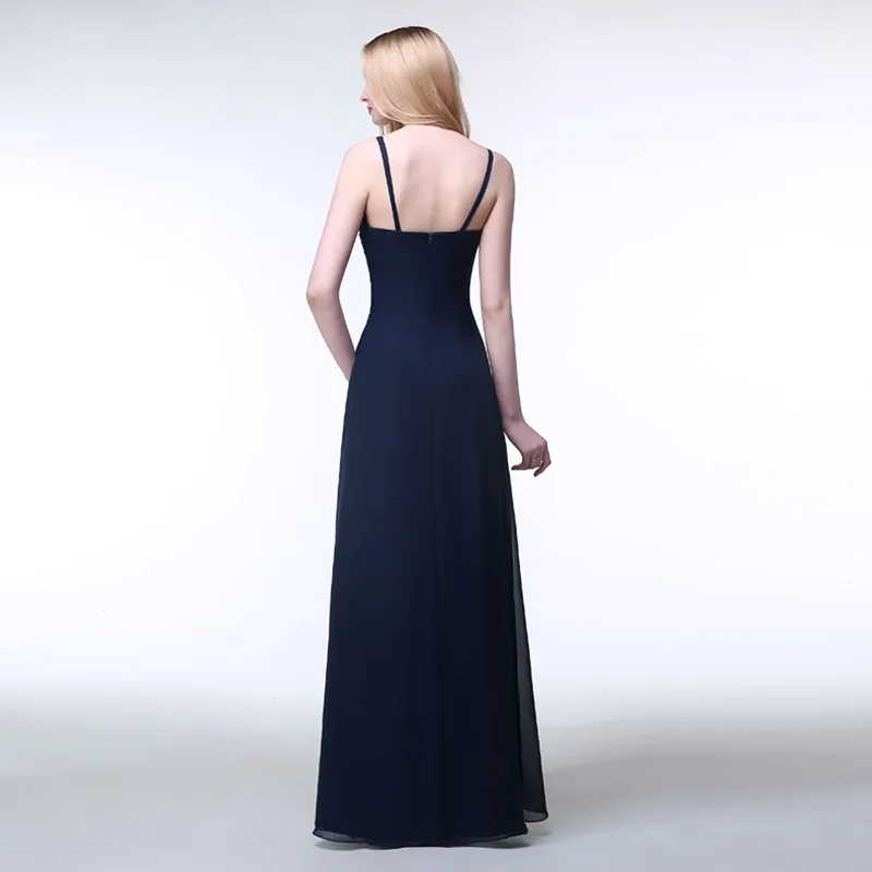 Dard Blue-vestido de dama de honor de línea A, vestidos finos para mujer, vestidos formales de gasa hasta el suelo, vestidos de fiesta de noche