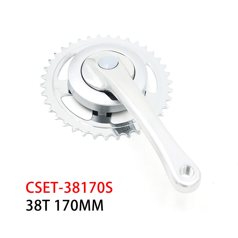 Bicycle Crank Chainwheel MTB Bike Crankset Aluminum Alloy With Bottom 170/152mm crank arm 38T 44T 48T 52T plate Chain Ring Black