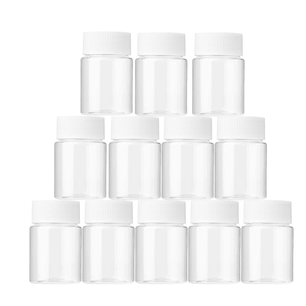 15PCS Empty Plastic Medicine Pill Bottle Container 20ml Solid Powder Medicine Chemical Bottles for Medical Packaging