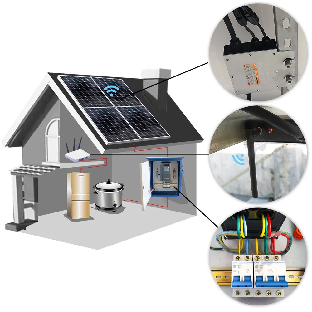 Imagem -03 - Inversor Micro Solar On-grid 1400w 18v 50v dc para ac 80v 160v ou 180v280v Mppt Wifi Painel Solar pv