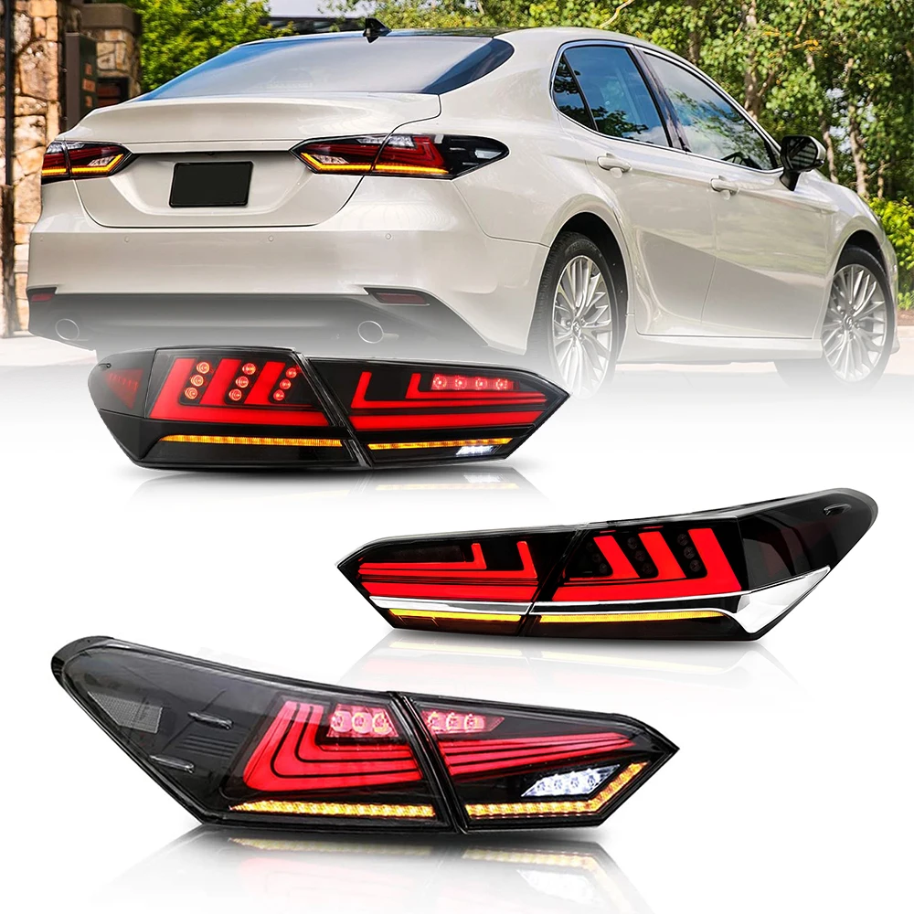 Taillights For Toyota Camry 2018-2021 LED Tail Lights Assembly Rear Lamps Car Accessories Start-up Animation