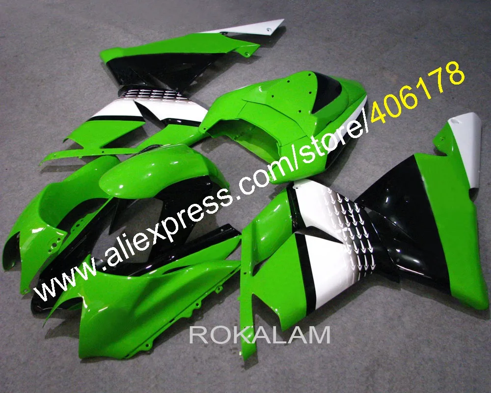 

HIGH GRADE ZX-10R 04 05 Fairings For Kawasaki Ninja ZX10R 2004 2005 Green Sport Bike Fairings (Injection Molding)