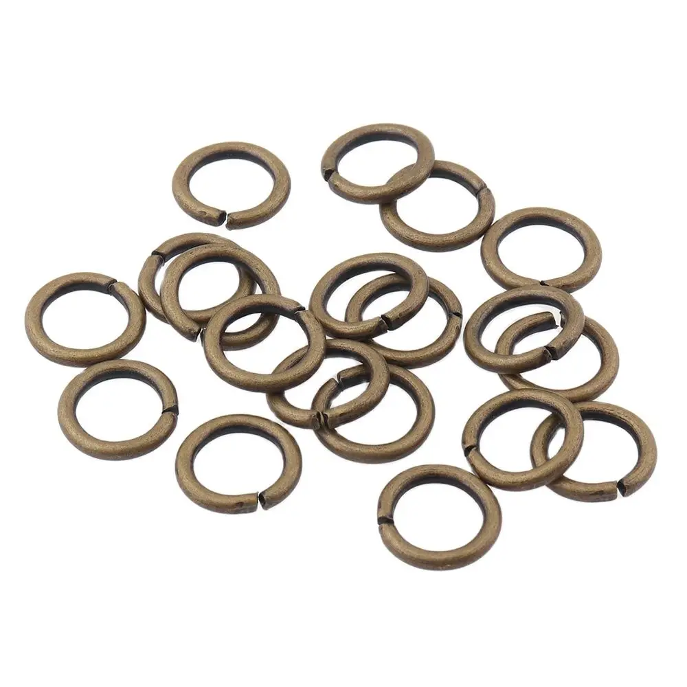 100pcs/lot 8mm Open Jump Rings Mix Split Loop Rings Antique bronzefor Jewelry Making Lobster Clasp Materials Connectors DIY