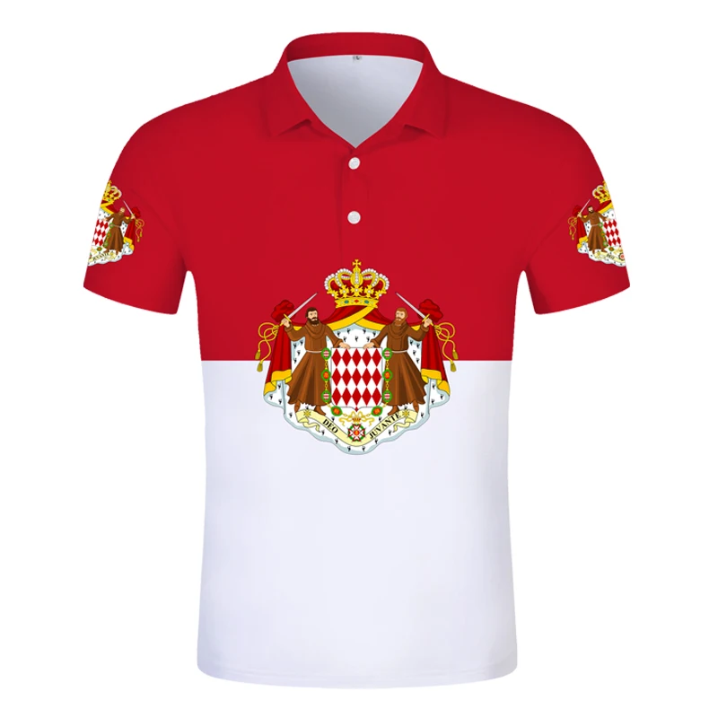 Monaco Polo Shirt Diy Free Custom Made Name Mco Polo Shirt Nation Flag Mc French Country College Print Photo Logo Text Clothing