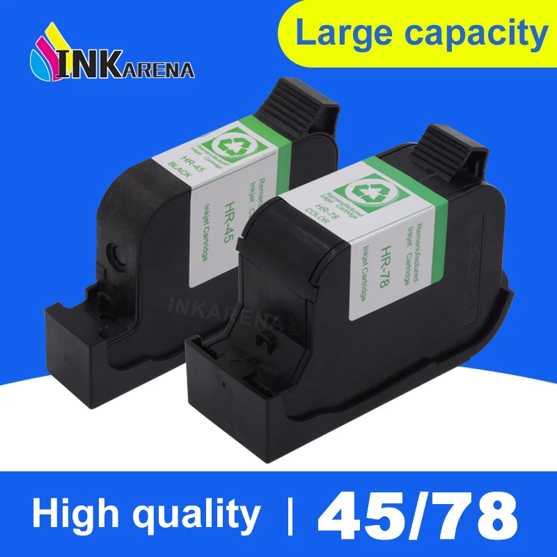 INKARENA Compatible ink cartridges For HP 45 78 deskjet 1220c 3820 3822 6122 6127 930c 932c 940c 950c printers For HP45 For HP78