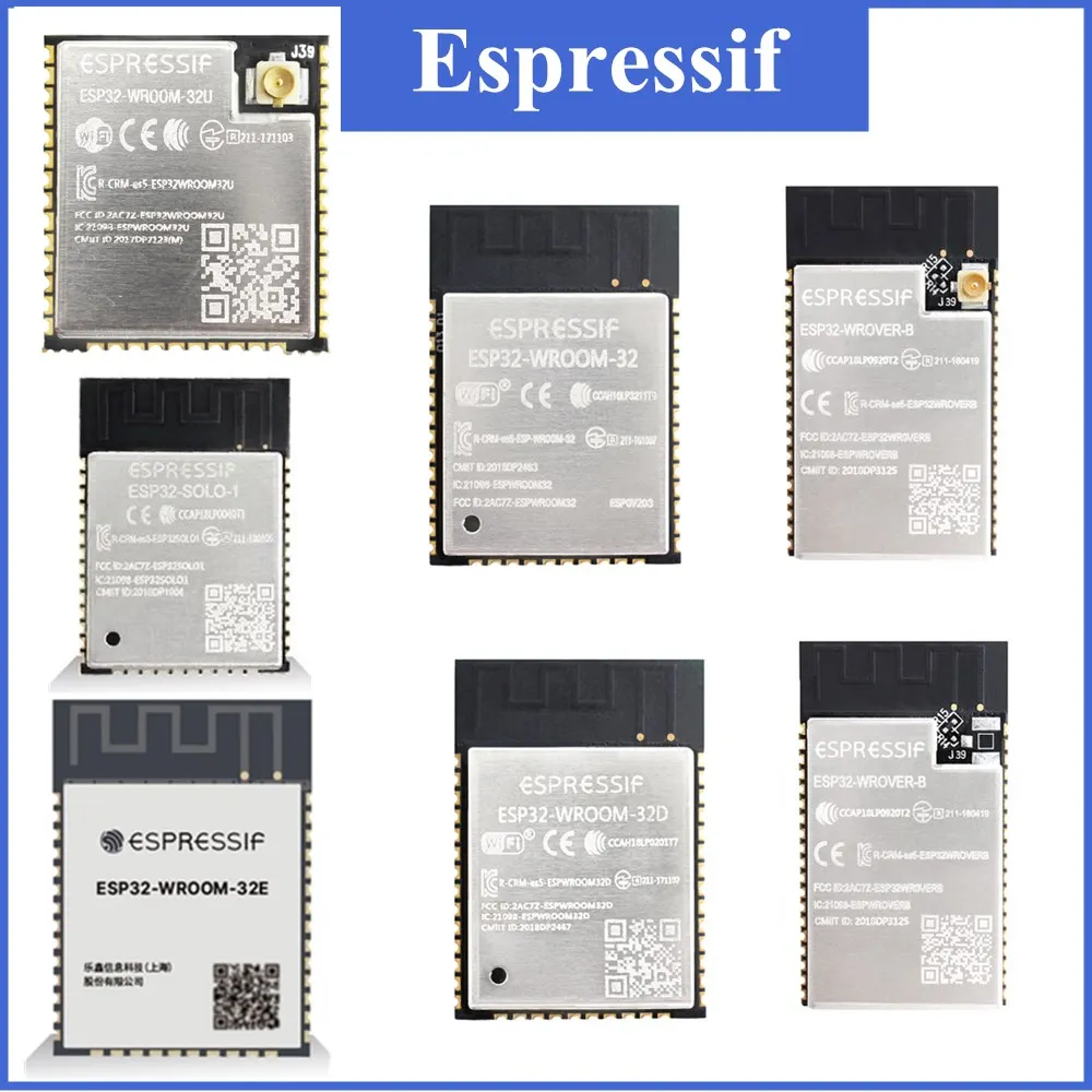 Двухъядерный процессор ESP32 series ESP-WROOM-32, ESP32-WROOM-32D, ESP32-WROVER, ESP32-SOLO-1, ESP-32S, Wi-Fi, Bluetooth 4,2, MCU с низким энергопотреблением