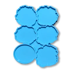 Tray Epoxy Resin Mold Six Irregular Circles Silicone Mould DIY Crafts Decorations Casting Tools