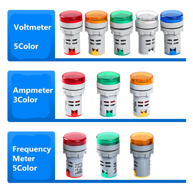 СВЕТОДИОДНЫЙ цифровой индикатор 22 мм, индикатор напряжения в ВОЛЬТЕ, индикатор сигнальной лампы, устройство для измерения, комбинированный диапазон