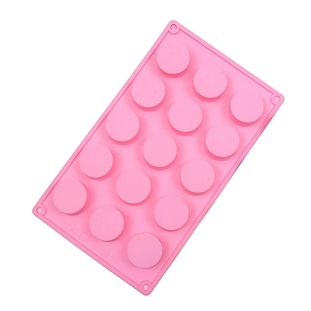 15-Cavity Silicone Mold Round Circle Shape Fondant Cake Baking Tools Candy Chocolate Cookie Jelly DIY Making Mould