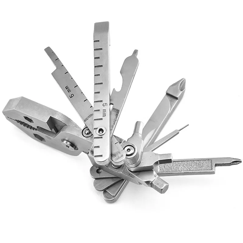 คู่มือชุดเครื่องมือสแตนเลสสตีลมัลติฟังก์ชั่เครื่องมือ Multi-Function พับ Plier เครื่องมือ25 In One