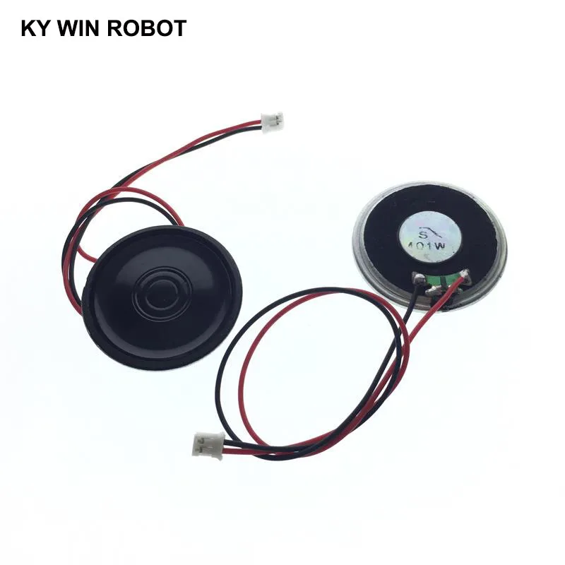 2pcs/lot New Ultra-thin speaker 8 ohms 1 watt 1W 8R speaker Diameter 40MM 4CM thickness 5MM with PH2.0 terminal wire length 20CM