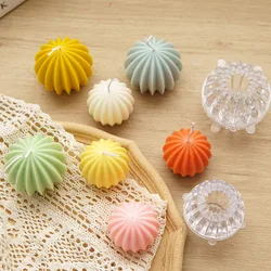 3D Round Spherical Aromatherapy Candle Mould Diy Acrylic Mold Cactus Geometric Line Ball Plastic Candle Mold Candle Making Molds