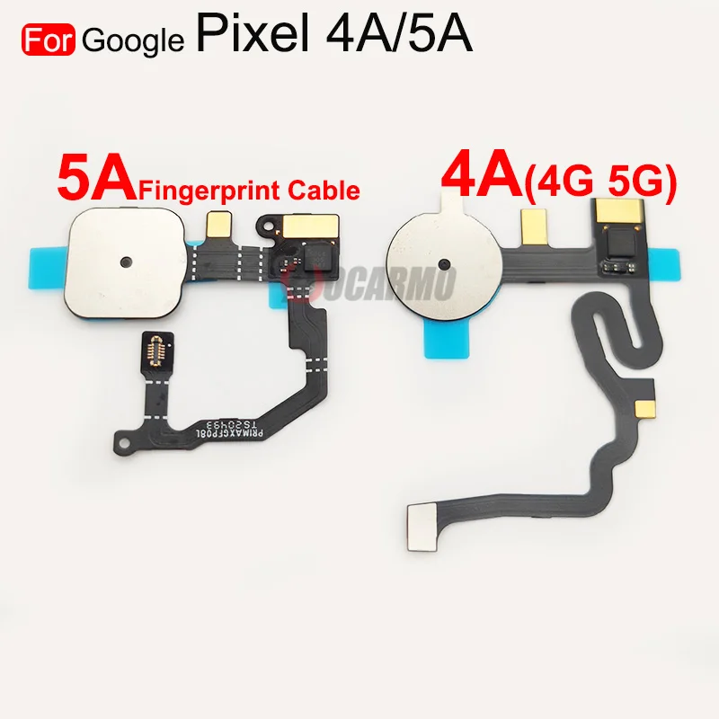 For Google Pixel 4A 4G 5G 5A Fingerprint Sensor Home Button Flex Cable Replacement Parts