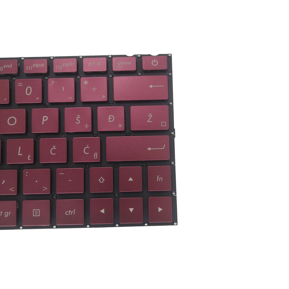 Greek Bosnian Backlit Keyboard For Asus UX333 UX333FA-AB77 UX333FLC UX333FN-A4118T Laptop Keyboards Red Keycaps 0KNB0-162AWB00