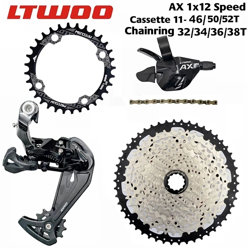 

LTWOO AX12 12 Speed Trigger Shifter + Rear Derailleur 12s+Cassette 46T50T52T S12 Chain Bicycle Accessories 1x12 Transmission MTB