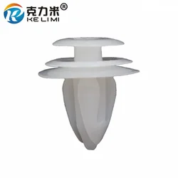 100Pcs White Auto Solid Car Interior Trim Door Card Panels Clip Snaps Fastener 9mm Universal Type